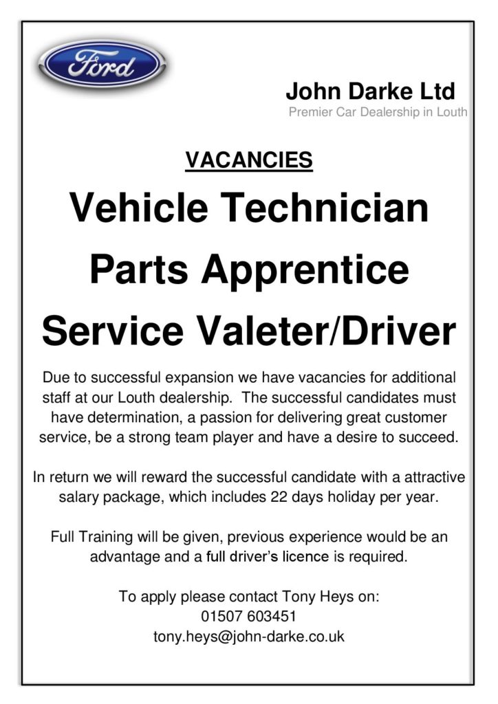 3 Job Vacancies John Darke Ltd
